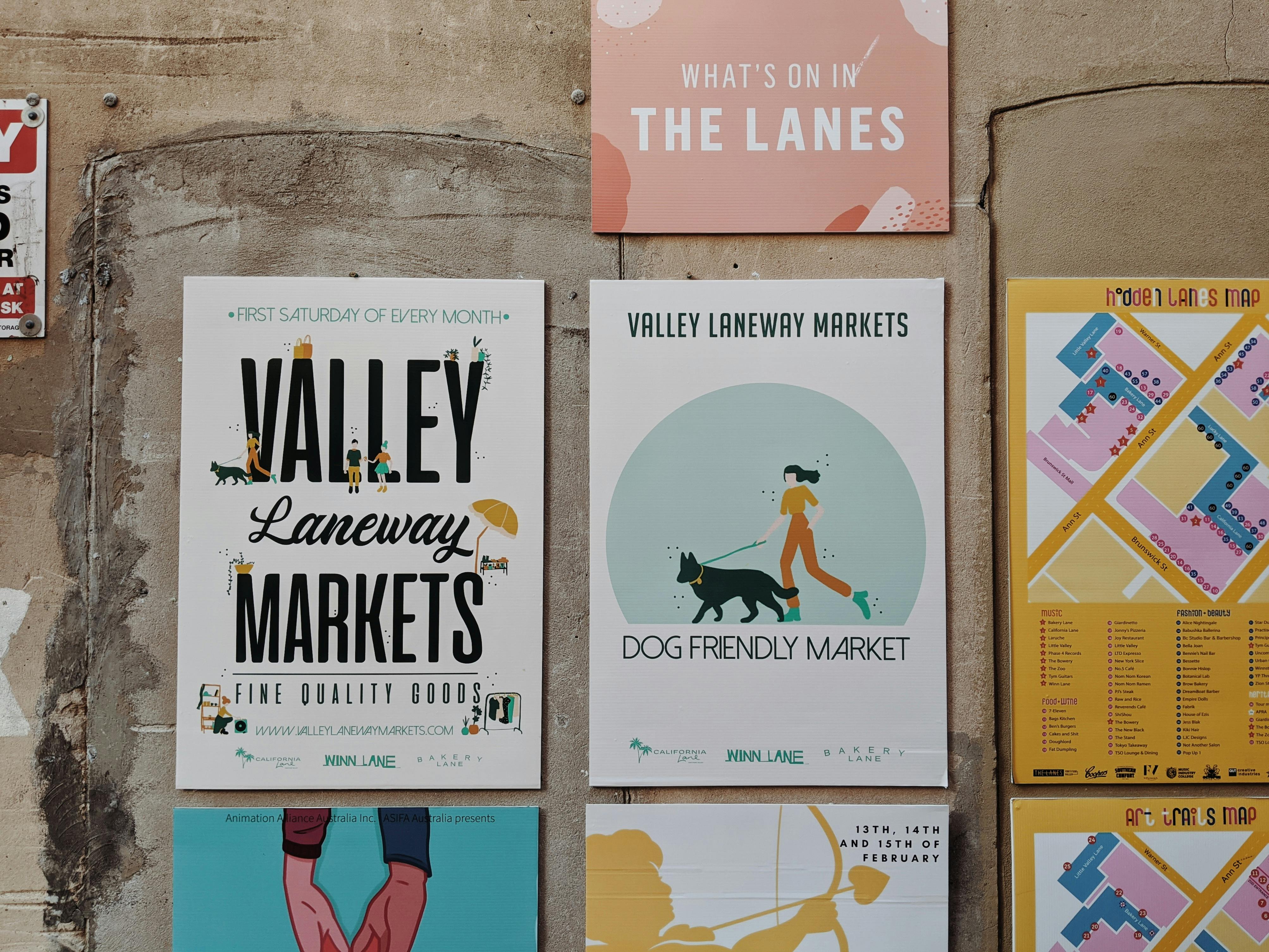 Local marketing like posters and leaflets shown